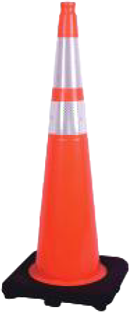 36" Slim Body PVC Traffic Cone