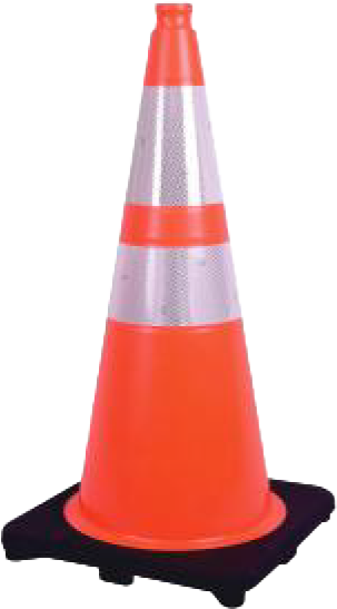 28" Wide Body PVC Traffic Cone